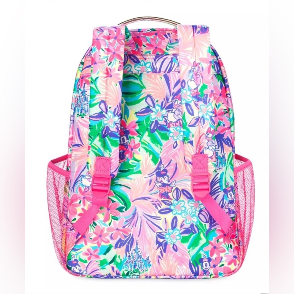 NWT Disney Parks Lilly Pulitzer Backpack Dreamin Minnie Daisy Pink Bag - Picture 3 of 3